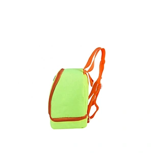 High quality insulated cooler box bags deliver lunch food delivery with custom logo thermal fluorescent green fabric for kids
