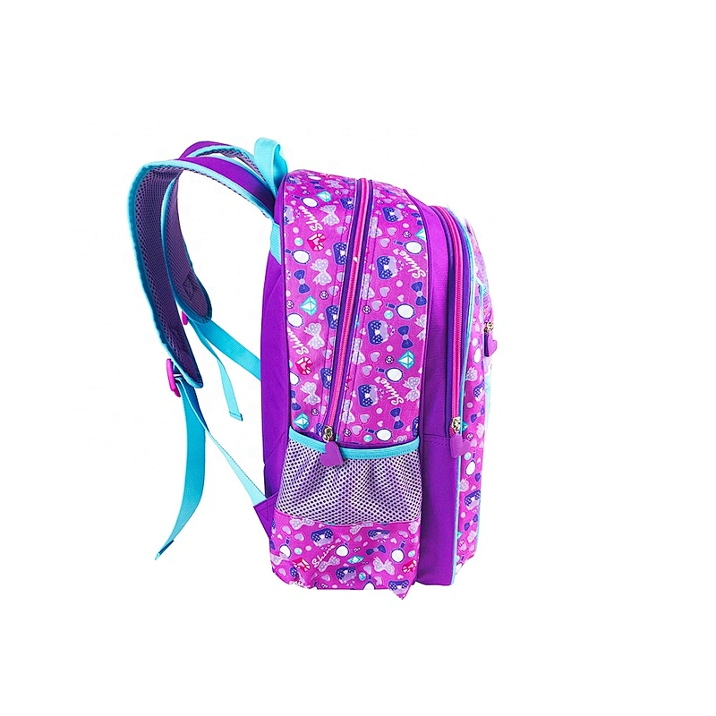 Popular factory high quality student backpack golden backpack kids children school bags for girls kids with fantasy fabric