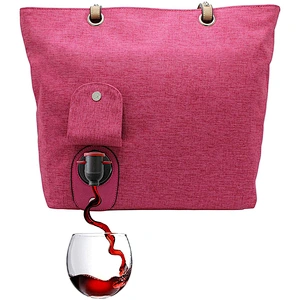 Insulated Wine Cooler Bag For Travel Portable 2 Bottle Gift Bag With Long Adjustable Shoulder Strap for women