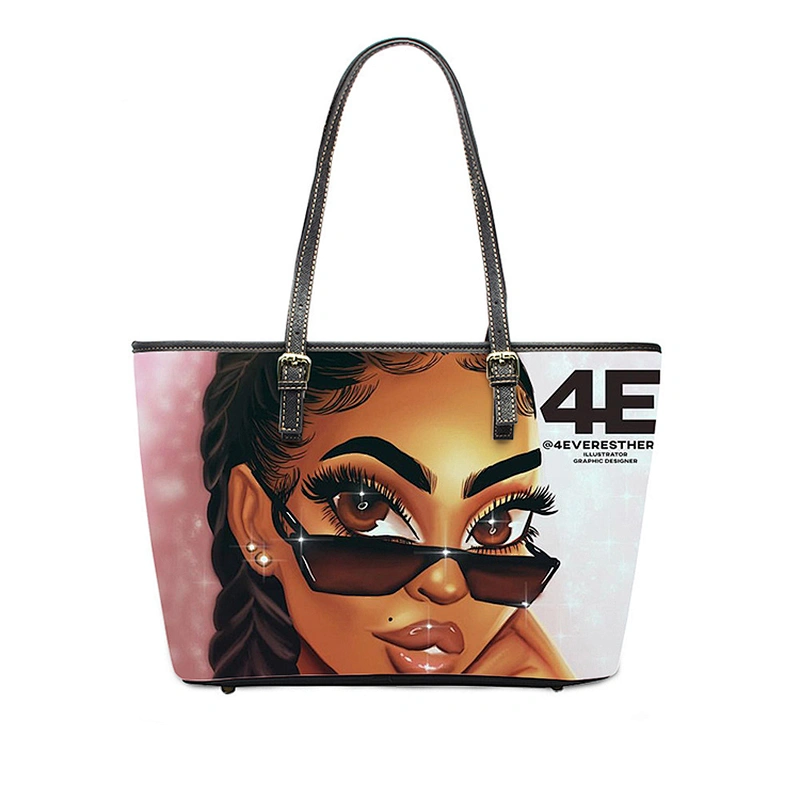 Black Art Girl Magic 2020 African Girl Magic custom PU lady handbag cross-body bag
