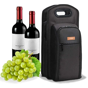 Insulated Wine Bag Wine Carrying Tote, Extra Protection, Convenient, Durable Wine Bottle Carrier Great Gift for Wine Lover