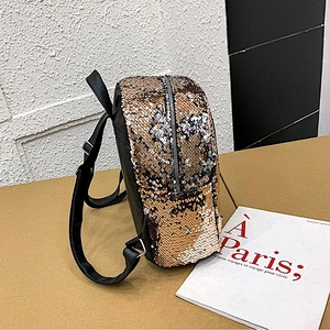 Cartoon design cute style mini sequin  bling girl school backpack women  backpack