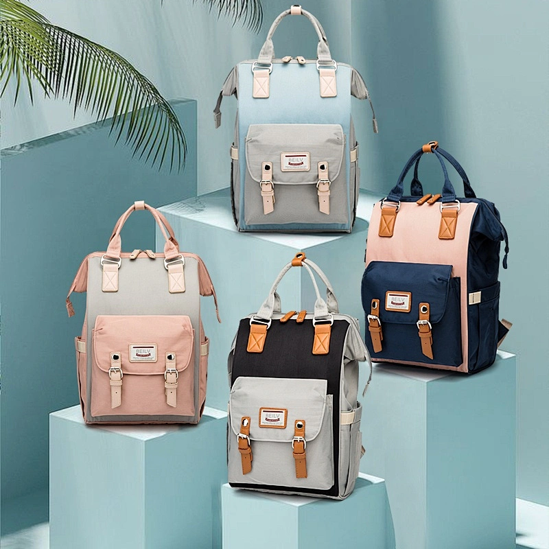 Fashion Mummy Maternity Bag Multi-function Diaper Bag Backpack Nappy Baby Bag with Stroller Straps for Baby Care