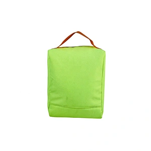 High quality insulated cooler box bags deliver lunch food delivery with custom logo thermal fluorescent green fabric for kids