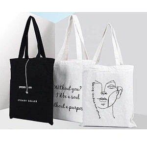Custom Large recycle plain canvas tote bag reusable online shopping bag