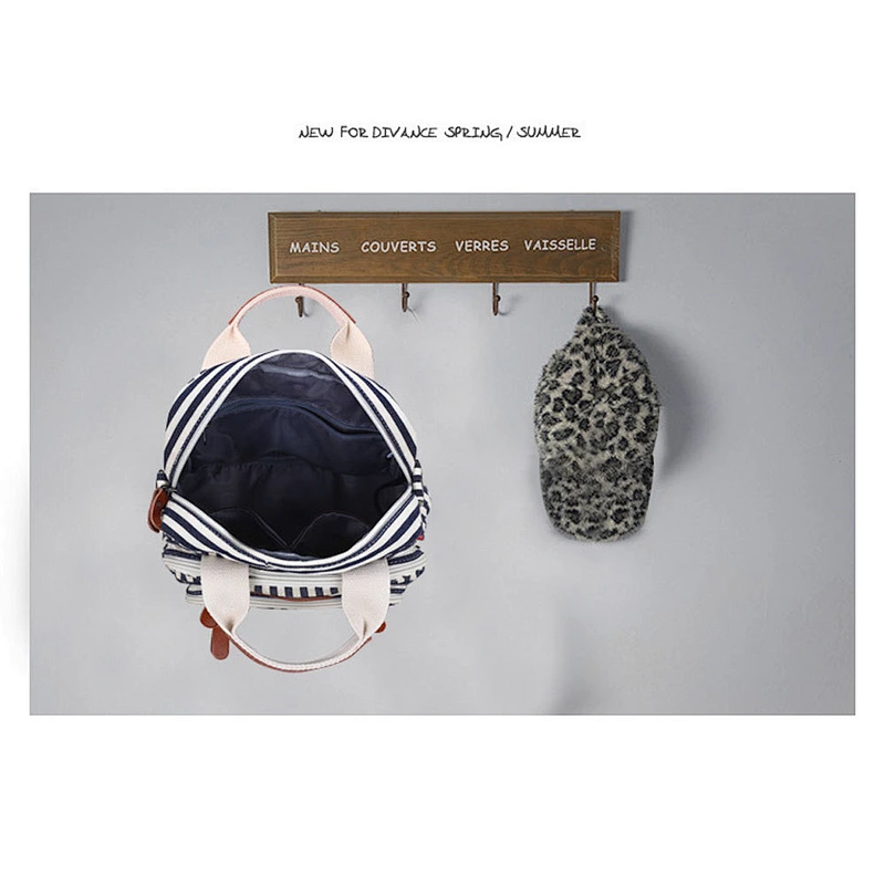 high quality Canvas multifunctional maternity mommy baby diaper backpack tote shoulder bag with baby changing bag