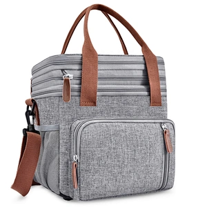 Beach grocery thermal food delivery Foldable Insulated Food Warmer Lunch Insulated Cooler bag Heated Thermal Food Delivery Bag