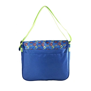 Polyester Custom boys OEM Customized Logo robot Pattern fashion handbags  messenger travel Shoulder Bag for boys men