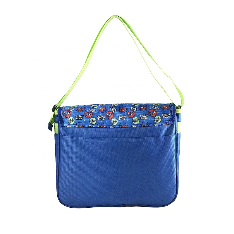 Polyester Custom boys OEM Customized Logo robot Pattern fashion handbags  messenger travel Shoulder Bag for boys men