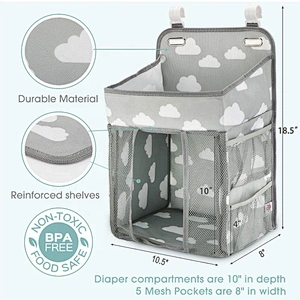 2020 Best seller nappy hanging wall bag baby nappy stroller hanging bag