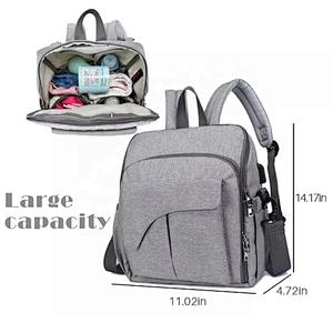 Fashion Mummy Maternity Bag Multi-function Diaper Bag Backpack Nappy Baby Bag with Stroller Straps for Baby Care