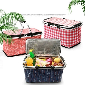 Collapsible outdoor with lunch or pizza durable Ice Cooler Insulated Aluminium Cooler Bag