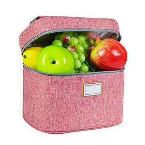 Customized logo Waterproof Food Delivery Bag Freezer pack Picnic Wine Insulated Tote Bag Lunch thermal Cooler Bag for food