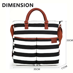 Zebra stripes lightweight mummy bag with changing mat handbag travel diaper bag