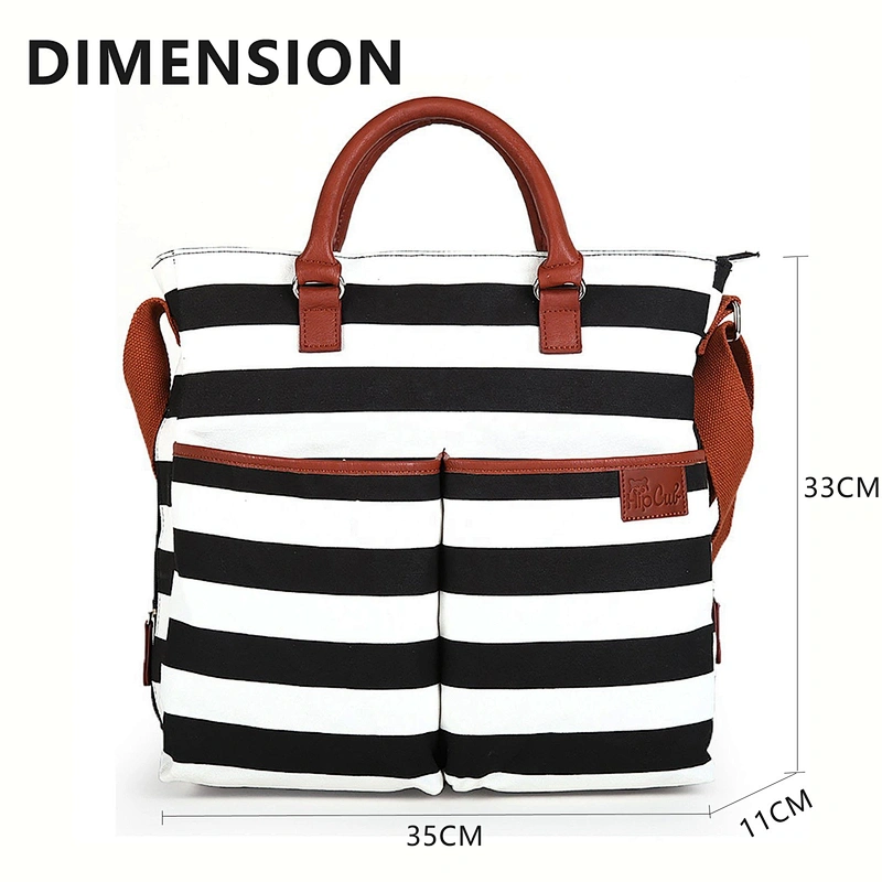 Zebra stripes lightweight mummy bag with changing mat handbag travel diaper bag