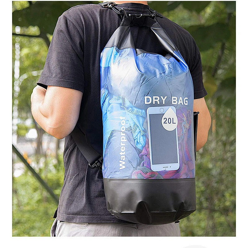 Outdoor Sport Use PVC Waterproof Dry Beach Bag for Rafting, Boating, Swimming, Camping, Hiking
