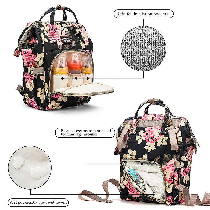 2020 Stylish Waterproof Large Capacity Maternity Mummy Bag Durable and Stylish Nappy Bags Baby Diaper Bag Backpack