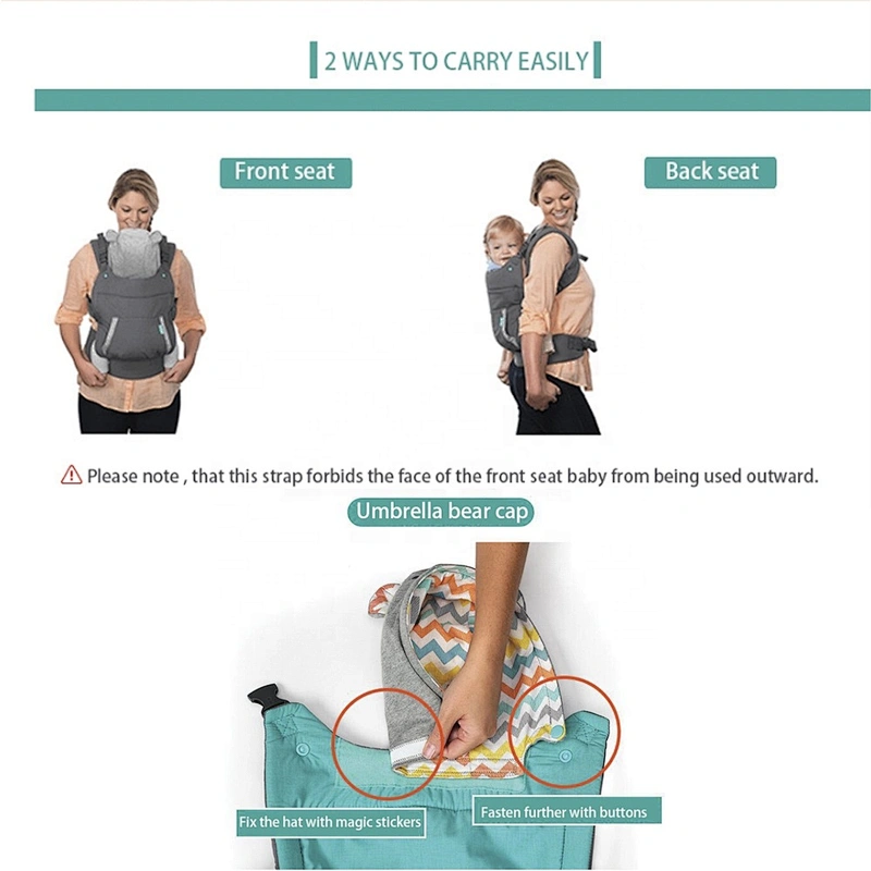 New Breathable Mommy Comfortable Baby Wrap Cuddle Up Carrier Sling Hoodie Carrier Manufacturer Kids Hip Seat Baby Strap