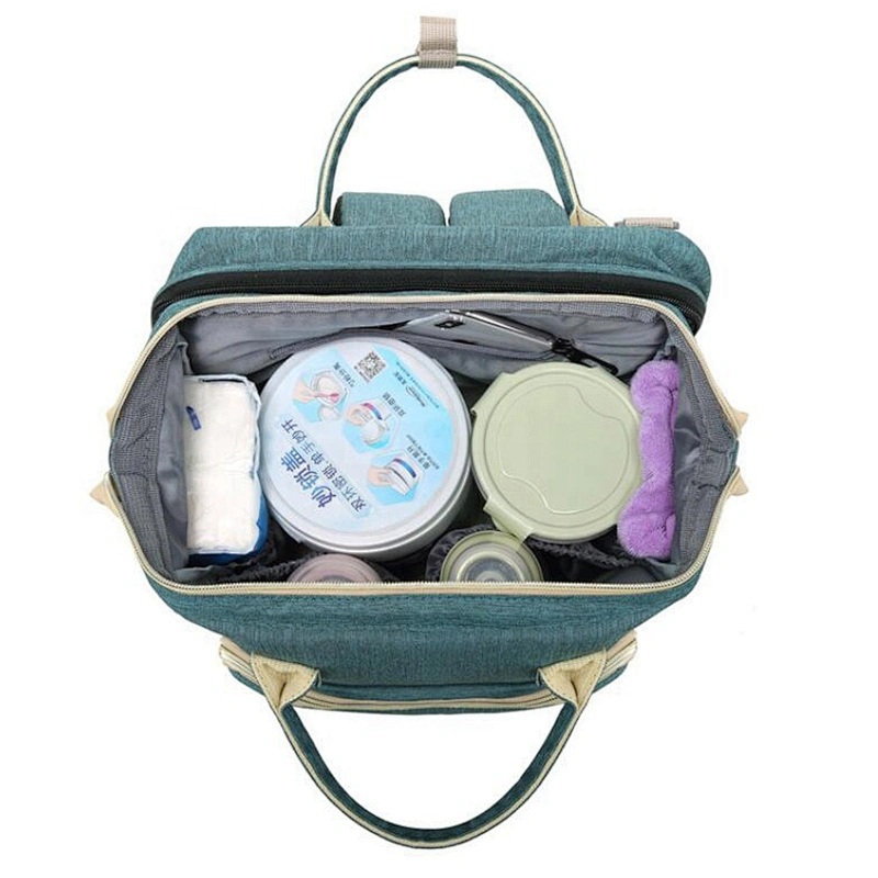 Multi-function foldable bassinet shopping backpack diaper bag changing travel cot portable baby bed diaper bag