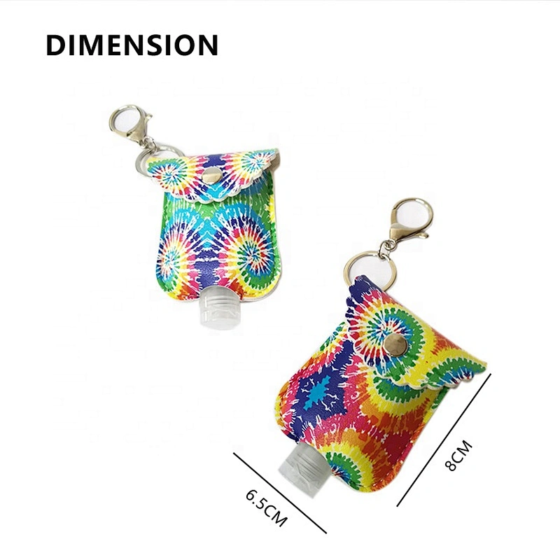 Hot selling 30ml leopard print disinfectant bottle holder hand sanitizer bottle holder for student schoolbags
