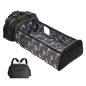 High quality maternity Mom Baby Diaper Bag Large Capacity Mummy Backpack Bags baby organizer bag with 3 in 1foldable baby bed