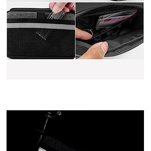 Factory direct sale waterproof bicycle saddle bag with reflective tape