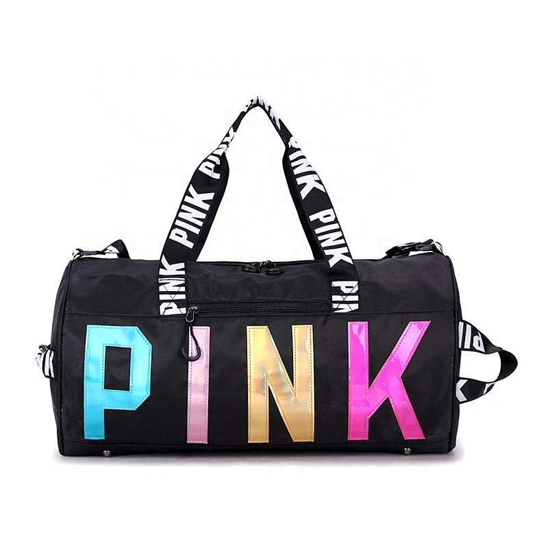 Wholesale Ladies fashion travel duffel bags sports waterproof fitness Laser sequin hand baggage luggage storage travel bags