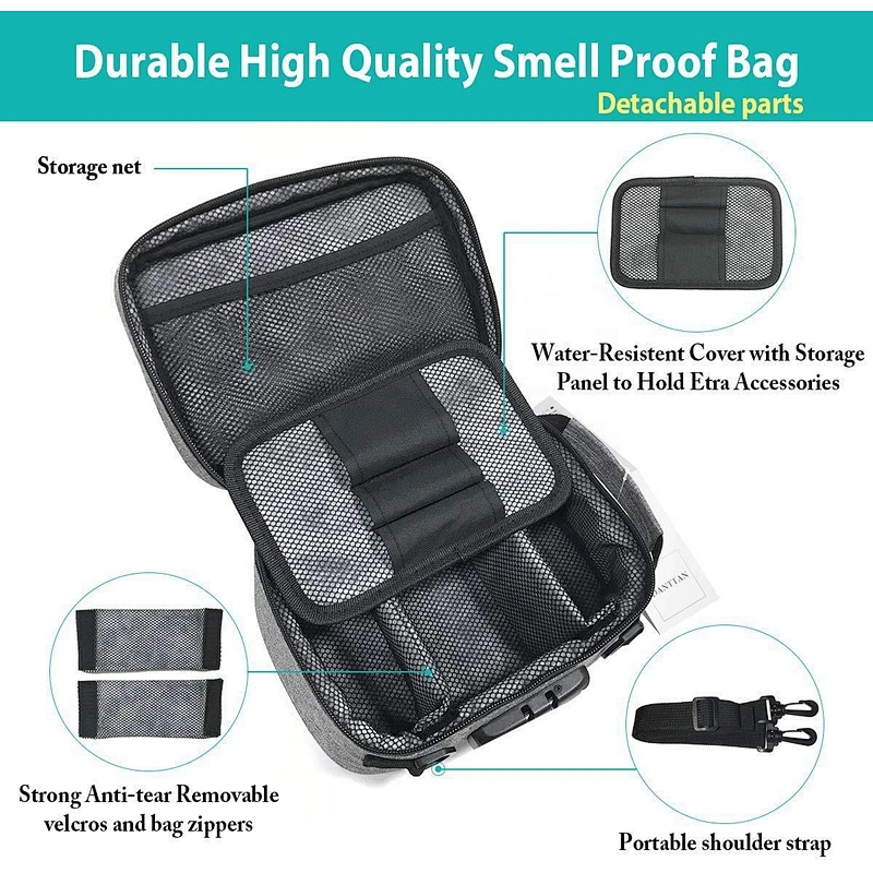 Factory supply Travel Storage Lock Odor Proof Stash Case Smell Proof Bag