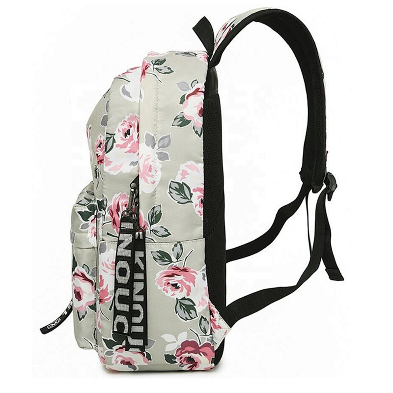 Fashion Polyester Flora 3 in 1 School Backpack bag with Pencil Bag and Lunch Bag for Teenage Girls