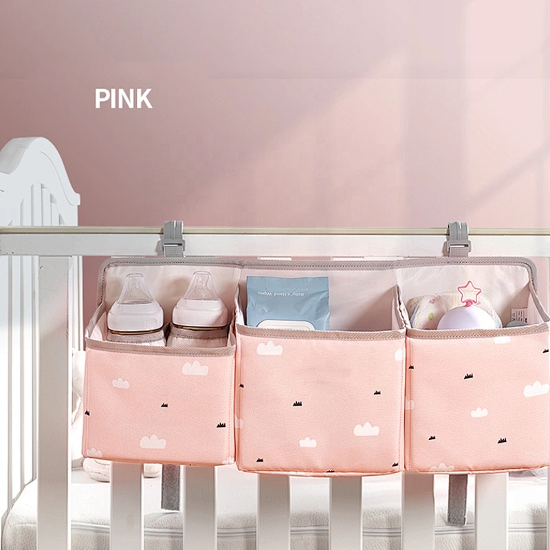 large capacity Baby stacker nursery storage hanging diaper caddy organizer nappy mummy bags with stroller buckle