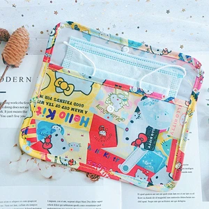 Factory wholesale pocket masking keeper bag the envelope type face masking case Cute cartoon