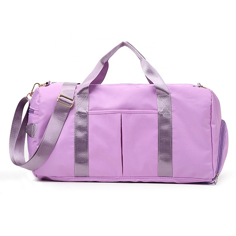 Custom Waterproof Large Capacity Nylon Gym Bag  Duffle sports bags Swimming Travel Yoga Bag For Women