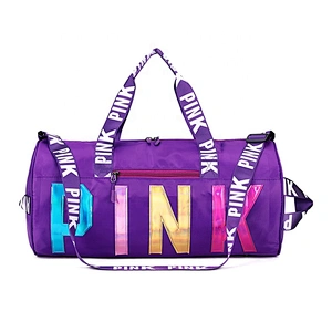 Wholesale Ladies fashion travel duffel bags sports waterproof fitness Laser sequin hand baggage luggage storage travel bags