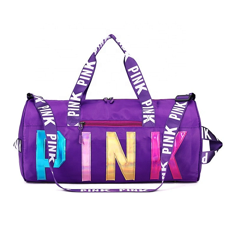 Wholesale Ladies fashion travel duffel bags sports waterproof fitness Laser sequin hand baggage luggage storage travel bags