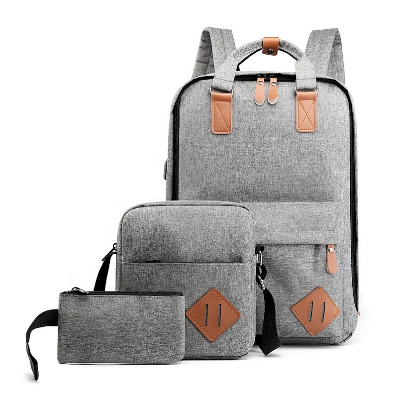 High quality with USB charge port and ear phone hole laptop backpack messager bags laptop bags