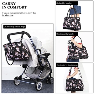 Large Capacity Stylish Multi-Function Portable Travel Diaper Tote Bag Organizer Shoulder Bag Baby Bag