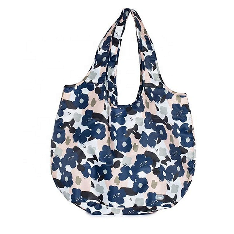 China factory Fashion Foldable Reusable Ripstop Nylon Polyester Shopping Bag