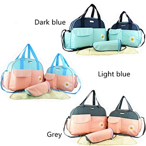 Custom multi-function 5 in 1 convertible maternity mummy baby diaper backpack set for  travel