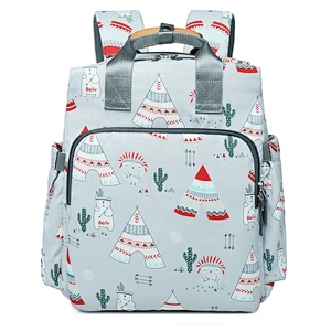 hot sale Amazon Travel Baby stylish embroidered Diaper Bag Nappy Changing maternity Mummy Backpack for outdoor with stroller