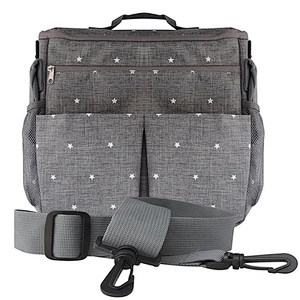 High Quality Trolley Deluxe Bag Factory Supply maternity mummy Baby Diaper Storage Stroller buckle Organizer shoulder Bag