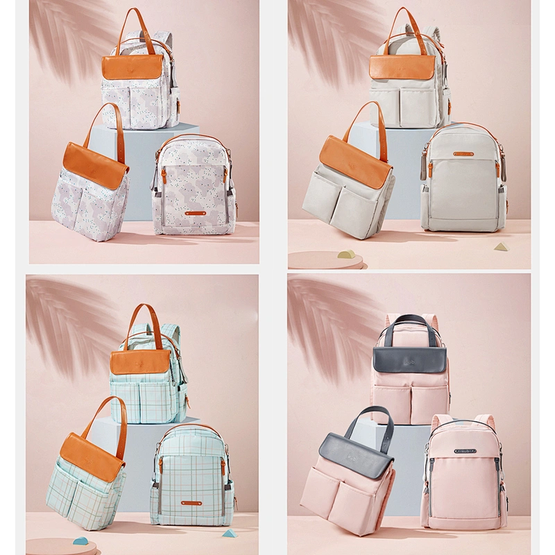 2 pieces set mummy bag large capacity nappy tote bag for Maternity nappy changing bag  baby Diaper Bags for travel baby care