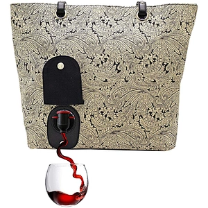 Insulated Wine Cooler Bag For Travel Portable 2 Bottle Gift Bag With Long Adjustable Shoulder Strap for women