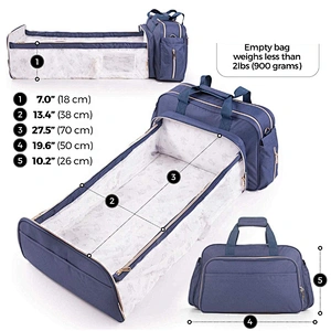 wholesale lequeen waterproof mommy care baby diaper backpack bag set travel mummy baby with stroller buckle and bed