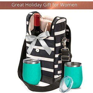 Christmas Thanksgiving gift wine bag insulated insulation thermal lunch bags soft cooler picnic bags for women sac isotherme