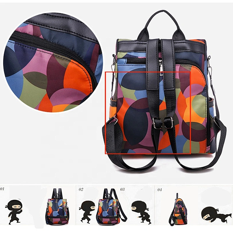 2020 hot style ladies backpack  new fashion color Oxford anti-theft travel bag outdoor shopping backpack