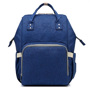 Factory Price stylish Polyester Large Capacity maternity Mummy diaper bag backpack with stroller buckle for outdoor travel