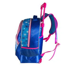 Wholesale large capacity Cartoon Children school trolley bag backpack girls with wheels