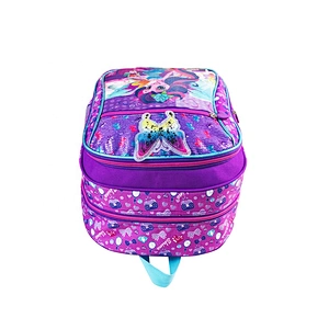 Popular factory high quality student backpack golden backpack kids children school bags for girls kids with fantasy fabric