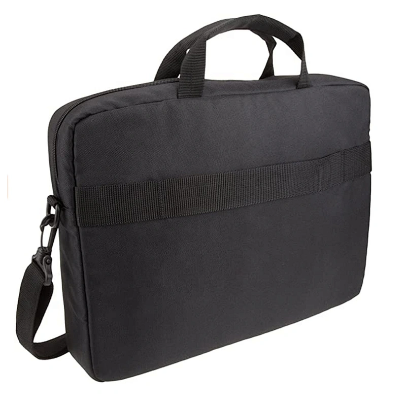 high quality slim Black Three Layers of nylon messenger Bag for Laptop with Handle and Shoulder Girdle