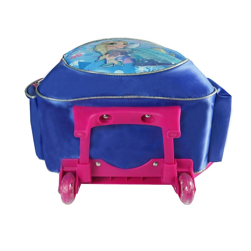 Wholesale large capacity Cartoon Children school trolley bag backpack girls with wheels